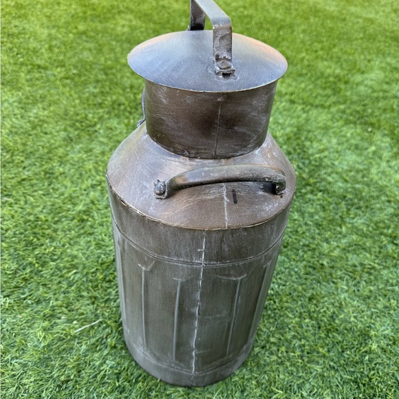 Rustic Galvanized Milk Can | Farmhouse Decor Vase - Picture 4 of 8